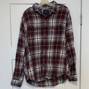 Men’s Maroon & Gray American Eagle Flannel